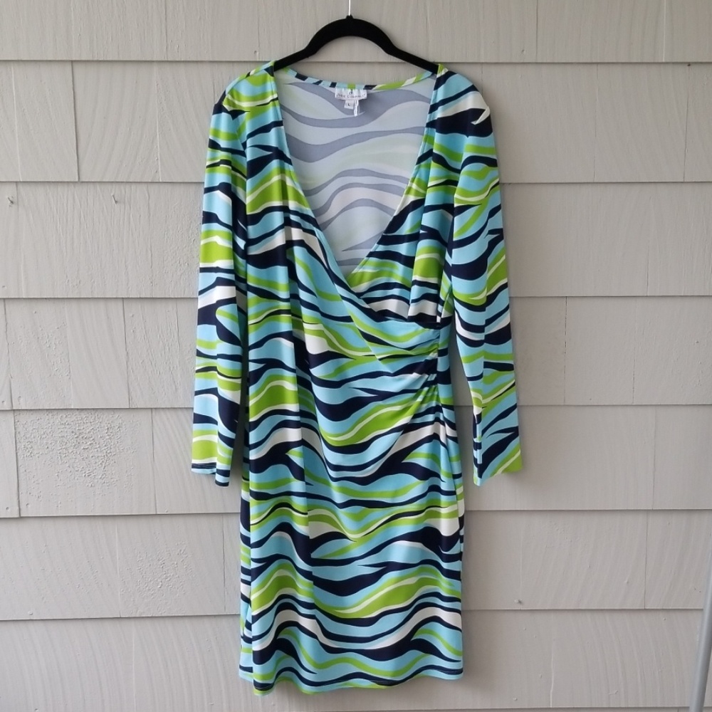 JUDE CONNALLY Faux Wrap Dress Large